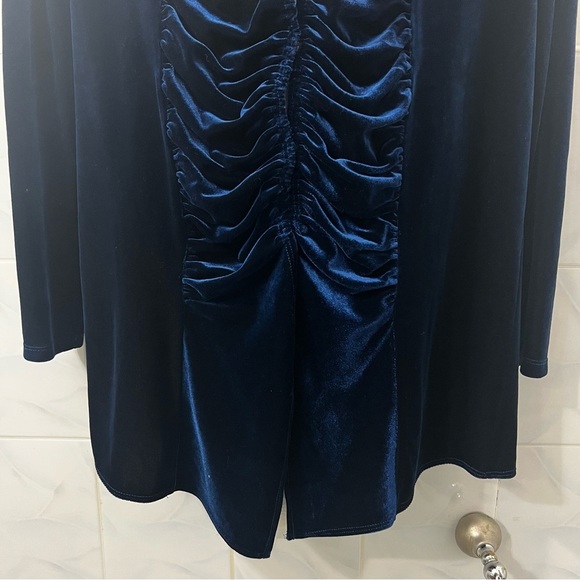 Grace Elements Blue Velvet Duster Cardigan Medium Whimsigoth Fairy Grunge Witchy - Picture 3 of 9